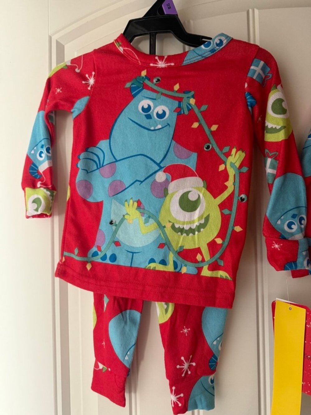 12M monster inc holiday pajama set